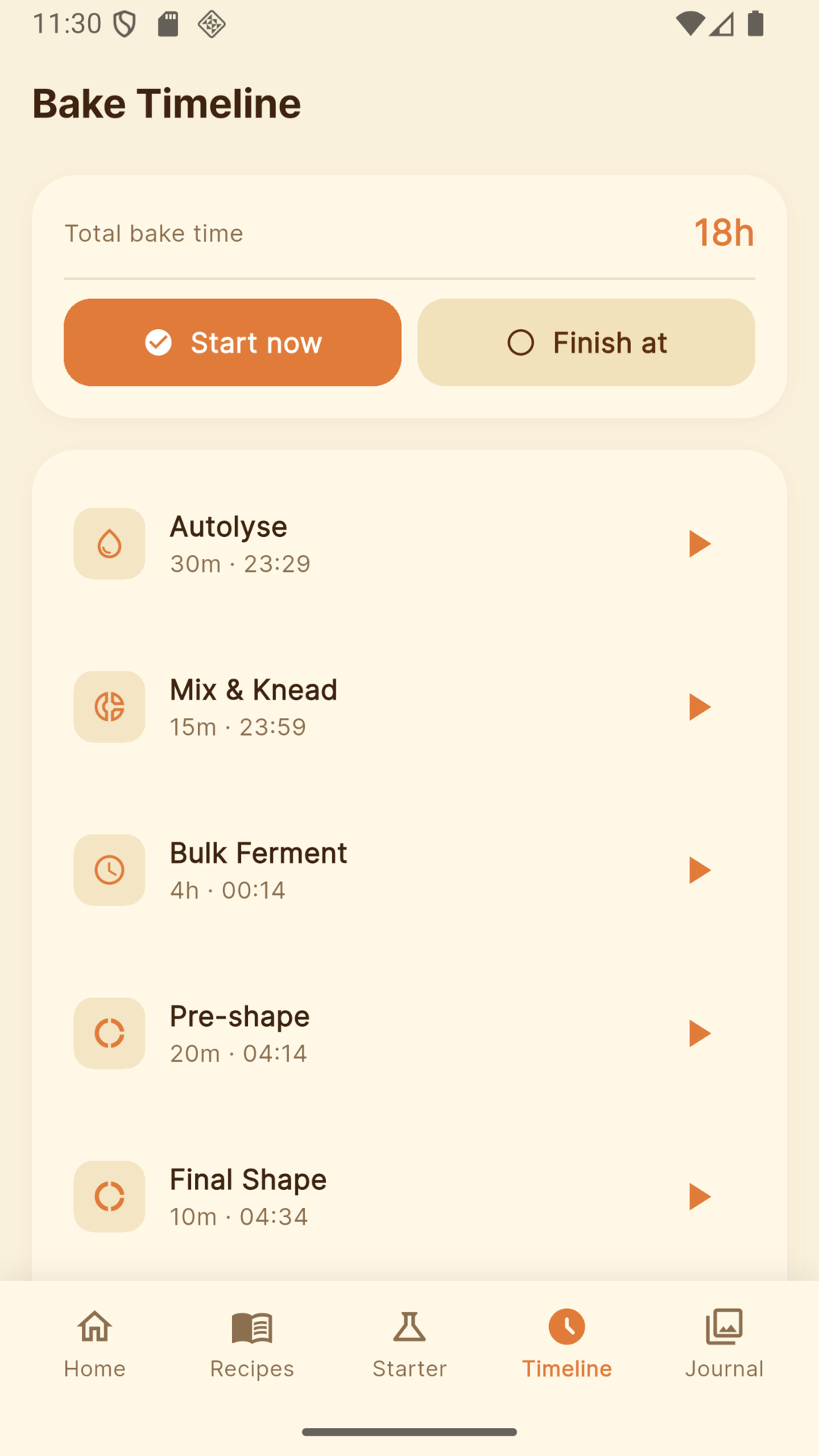 BreadMath bake timeline planner