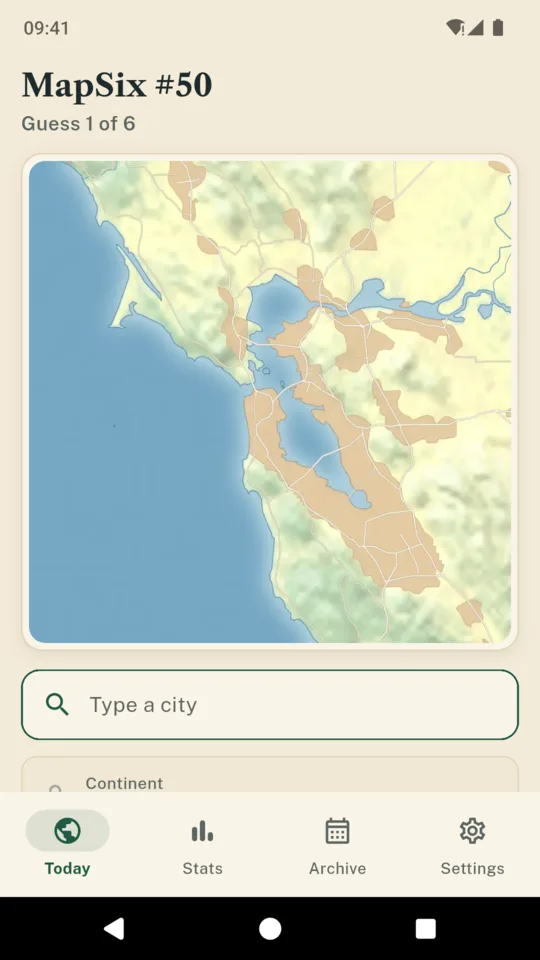 Today: the day’s map with every label taken off.