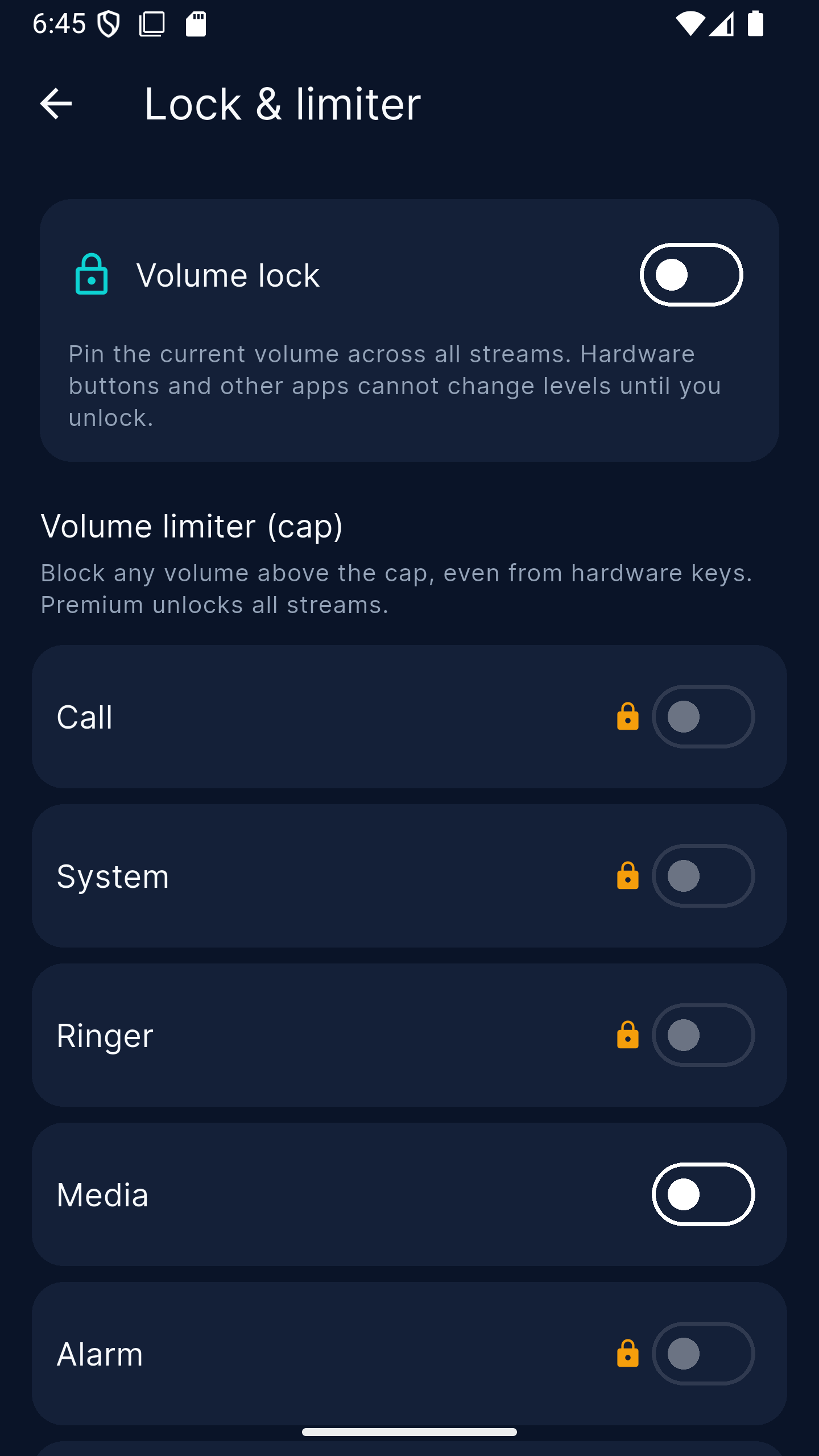 VolumeMate trigger setup for headphones and Bluetooth